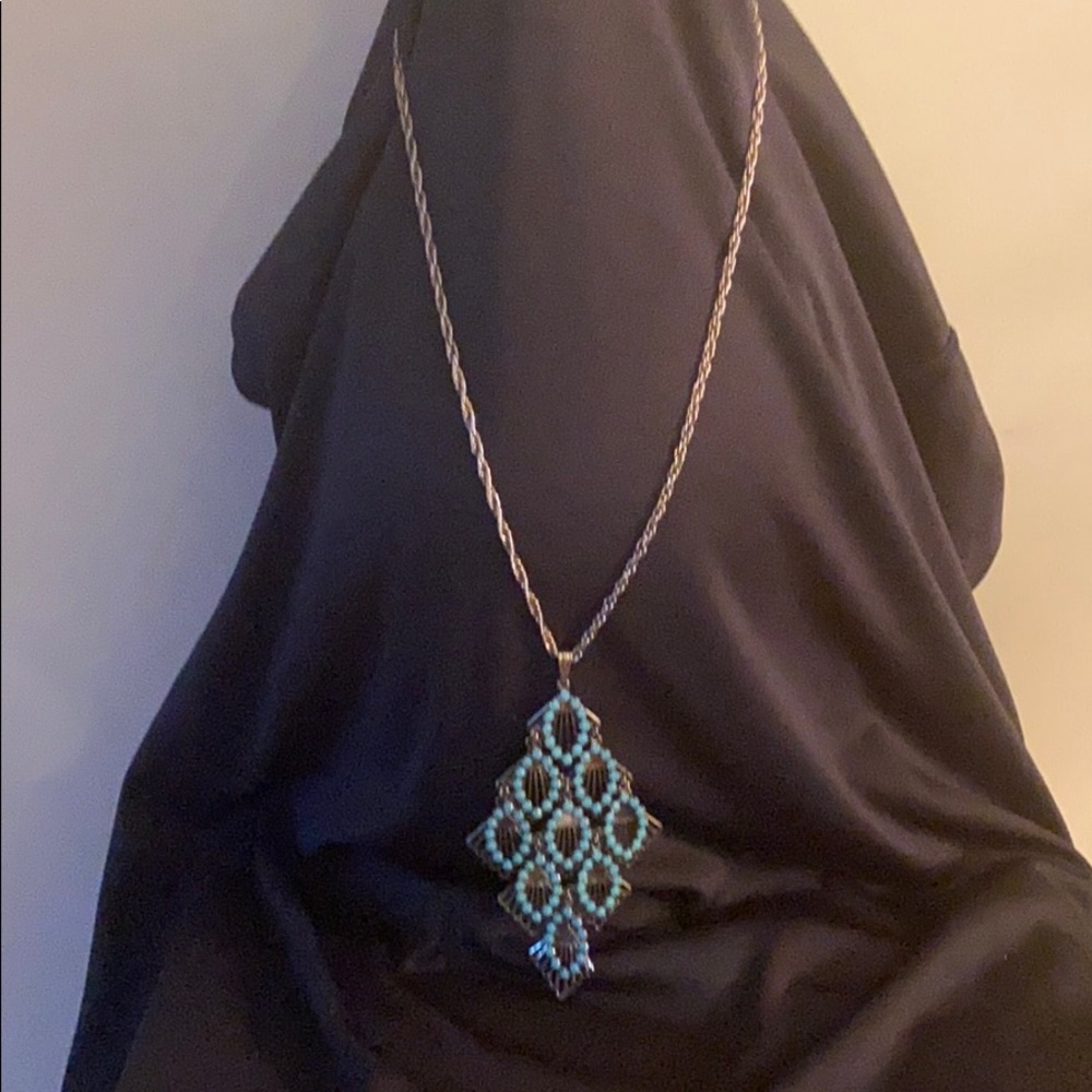 Sliver and Blue Necklace